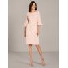 imageAdrianna Papell Womens Rio Knit Draped Sheath DressSoft Blush