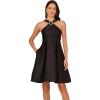 imageAdrianna Papell Womens Halter Mikado Short DressBlack