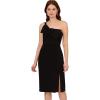 imageAdrianna Papell Womens Knit Crepe Short DressBlack