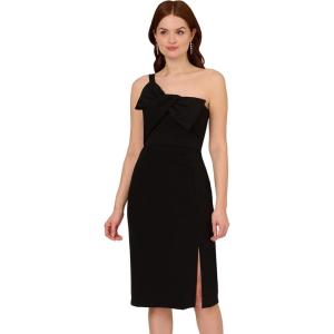 imageAdrianna Papell Womens Knit Crepe Short DressBlack