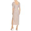 imageAdrianna Papell Womens Beaded Ankle Length DressAlmond Cream