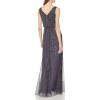 imageAdrianna Papell Womens Blsn Beaded Art NouveauGunmetal
