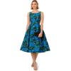 imageAdrianna Papell Womens Boat Neck Jacquard Midi DressBlueGreen