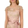 imageAdrianna Papell Womens Cascading Floral Colmn GwnMerlot MultiNude