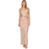 imageAdrianna Papell Womens Cascading Floral Colmn GwnMerlot MultiNude