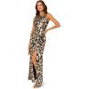 imageAdrianna Papell Womens Foil Asymmetric GownNavyGold