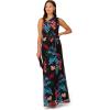 imageAdrianna Papell Womens One Shoulder GownBlack Multi