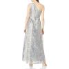 imageAdrianna Papell Womens One Shoulder GownIceblueGold