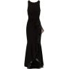 imageAdrianna Papell Womens Ruffle Crepe Halter GownBlack