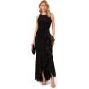 imageAdrianna Papell Womens Ruffle Crepe Halter GownBlack