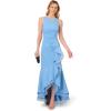 imageAdrianna Papell Womens Ruffle Crepe Halter GownBluebell