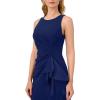 imageAdrianna Papell Womens Ruffle Crepe Halter GownNavy Sateen