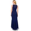 imageAdrianna Papell Womens Ruffle Crepe Halter GownNavy Sateen