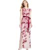 imageAdrianna Papell Womens Cascading Floral Colmn GwnMerlot MultiNude