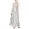 imageAdrianna Papell Womens One Shoulder GownIceblueGold