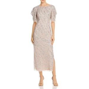 imageAdrianna Papell Womens Beaded Ankle Length DressAlmond Cream