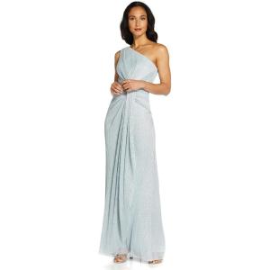 imageAdrianna Papell Womens Stardust Pleated Draped GownDusty Periwinkle