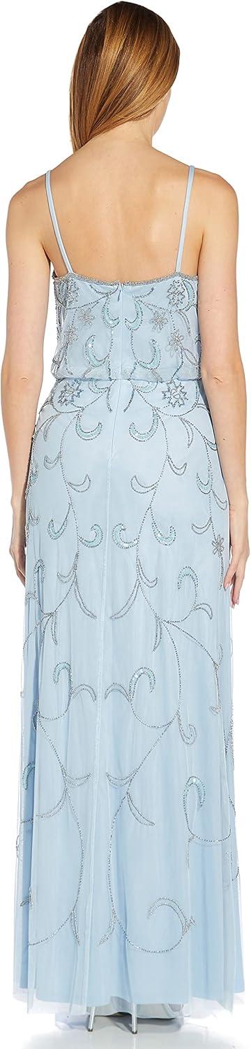 imageAdrianna Papell Womens Beaded Blouson DressElegant Sky