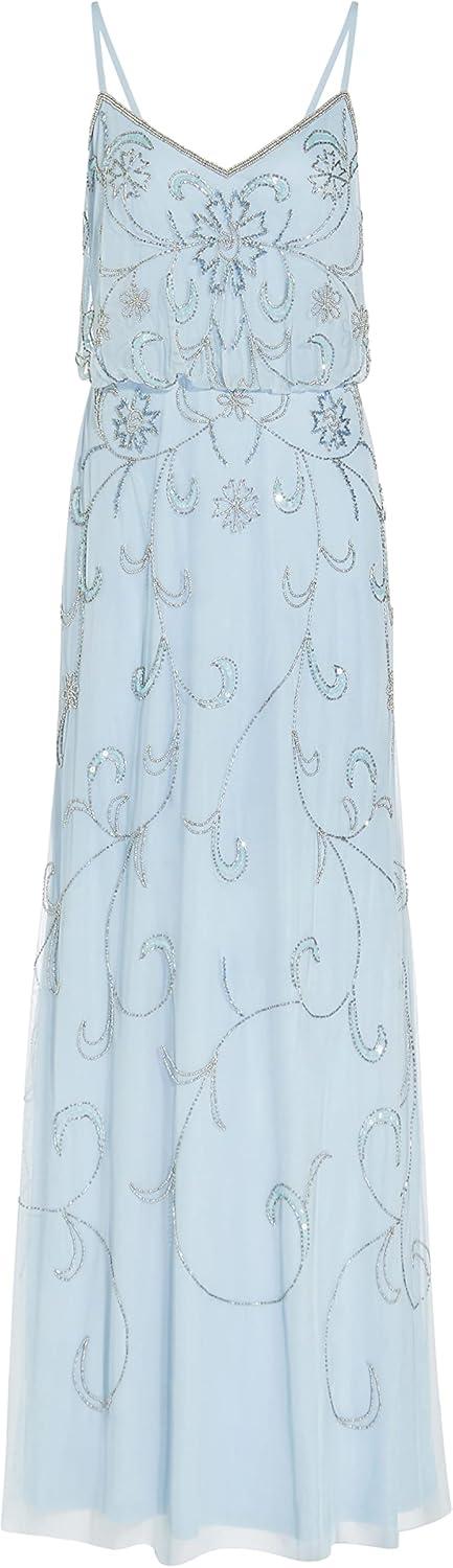 imageAdrianna Papell Womens Beaded Blouson DressElegant Sky
