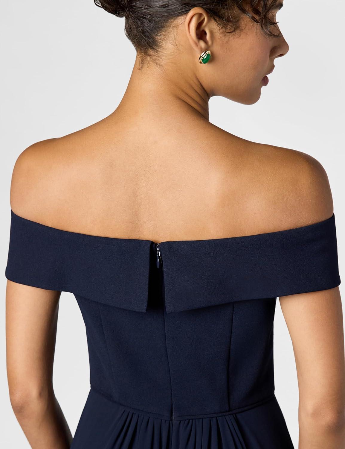 imageAdrianna Papell Womens Crepe Chiffon GownMidnight