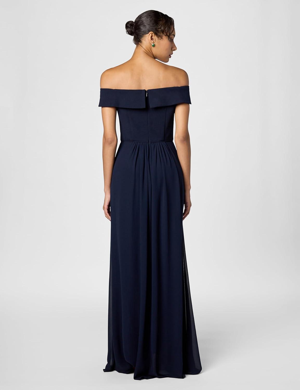 imageAdrianna Papell Womens Crepe Chiffon GownMidnight