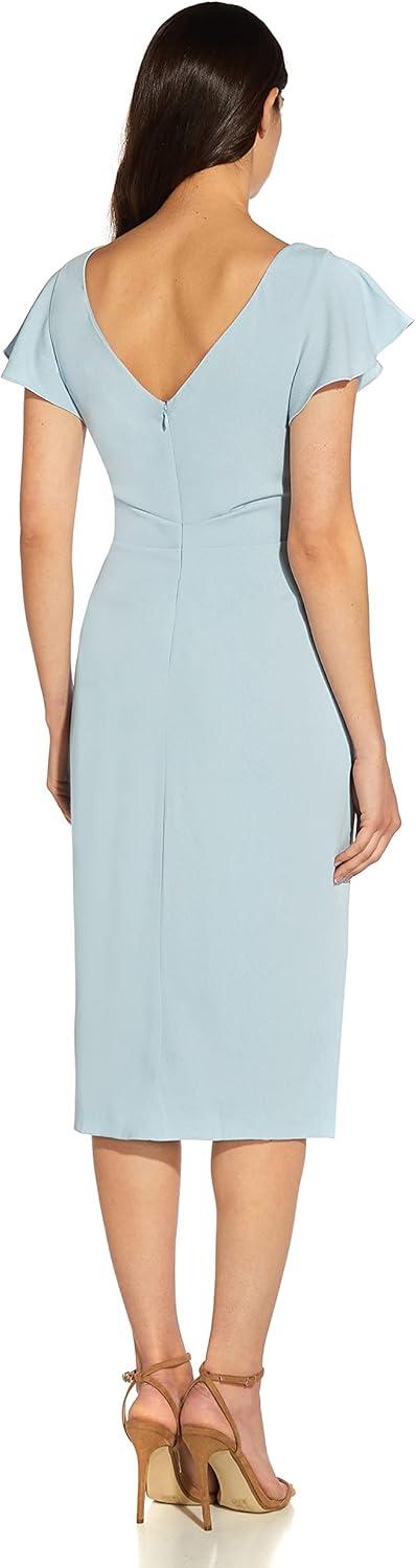 imageAdrianna Papell Womens Crepe Sheath DressBlue Mist