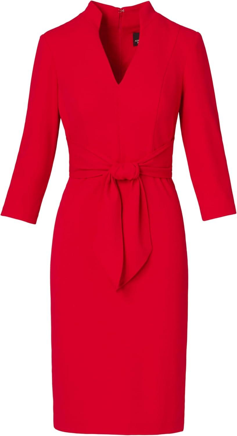 imageAdrianna Papell Womens Front Tie Short DressRed Rose