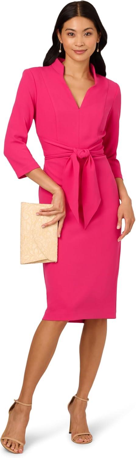 imageAdrianna Papell Womens Front Tie Short DressTropical Pink