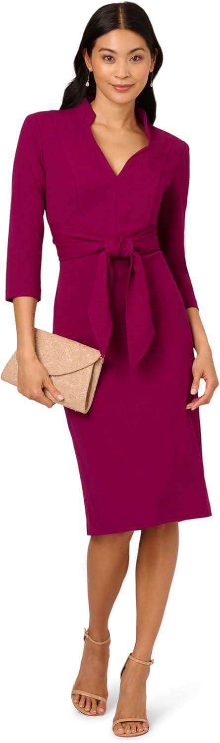 imageAdrianna Papell Womens Front Tie Short DressWildberry