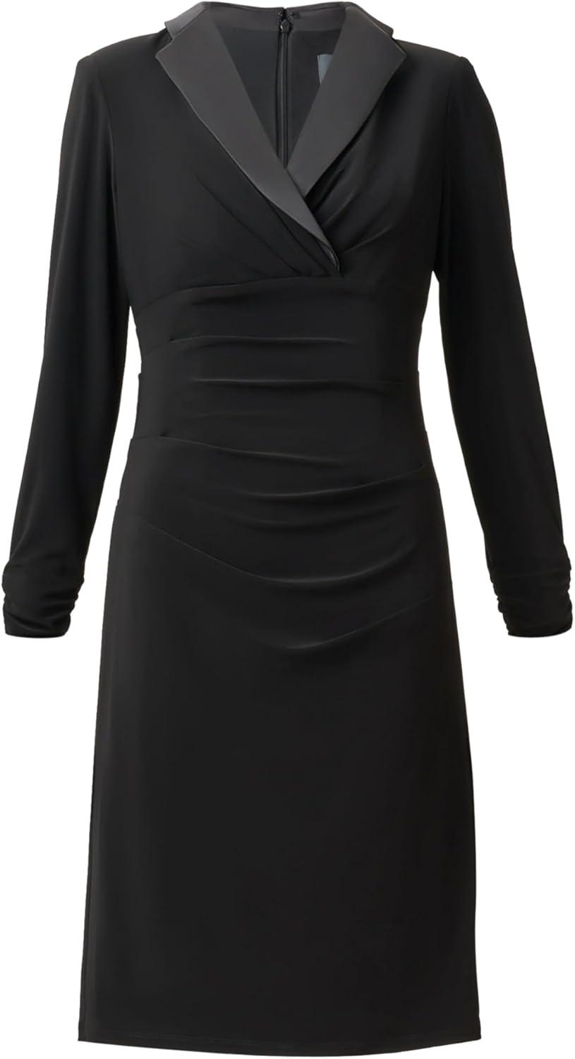 imageAdrianna Papell Womens Jersey Tuxedo DressBlack