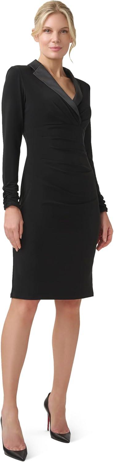 imageAdrianna Papell Womens Jersey Tuxedo DressBlack