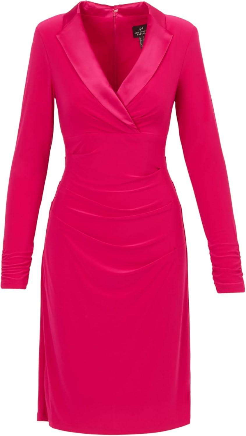 imageAdrianna Papell Womens Jersey Tuxedo DressBrilliant Rose