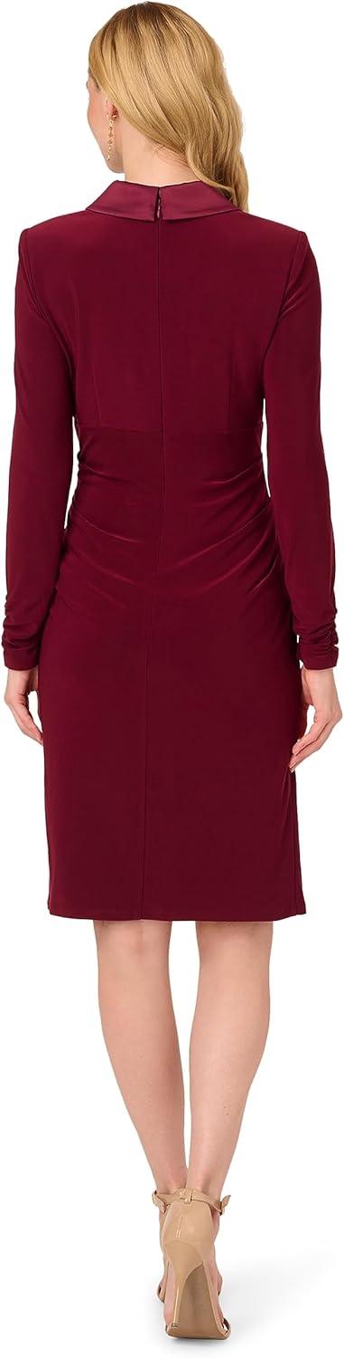 imageAdrianna Papell Womens Jersey Tuxedo DressRed Wine