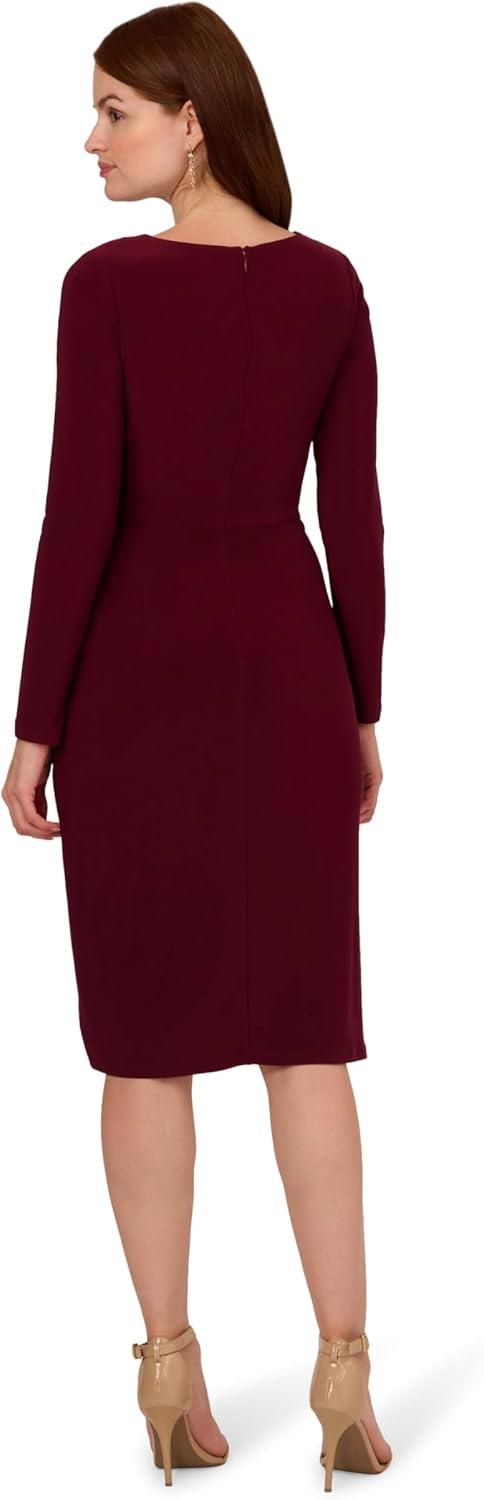 imageAdrianna Papell Womens Matt Jersey Short DressBlackened Red