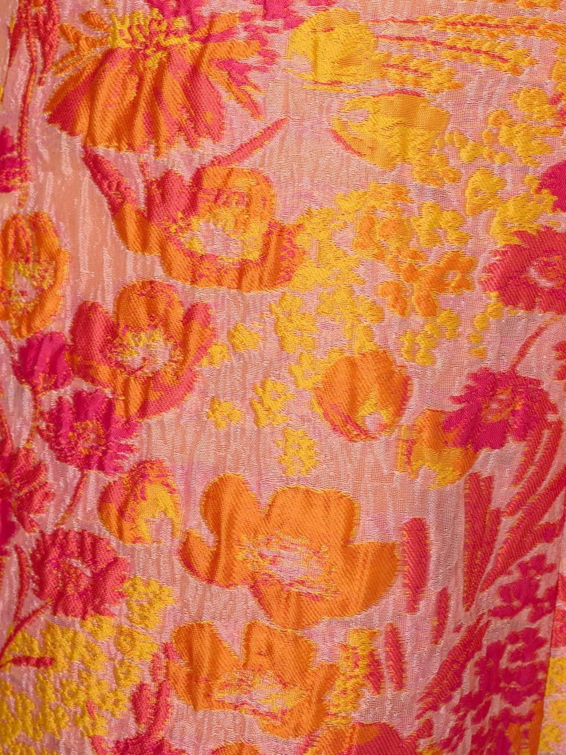 imageAdrianna Papell Womens One Shoulder Jacquard DressOrange Multi