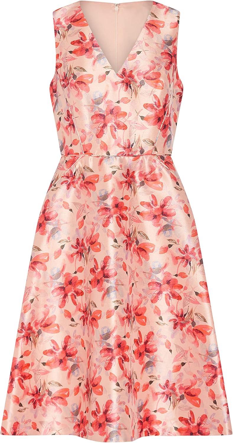 imageAdrianna Papell Womens Printed Faille Fit and FlareBlush Multi