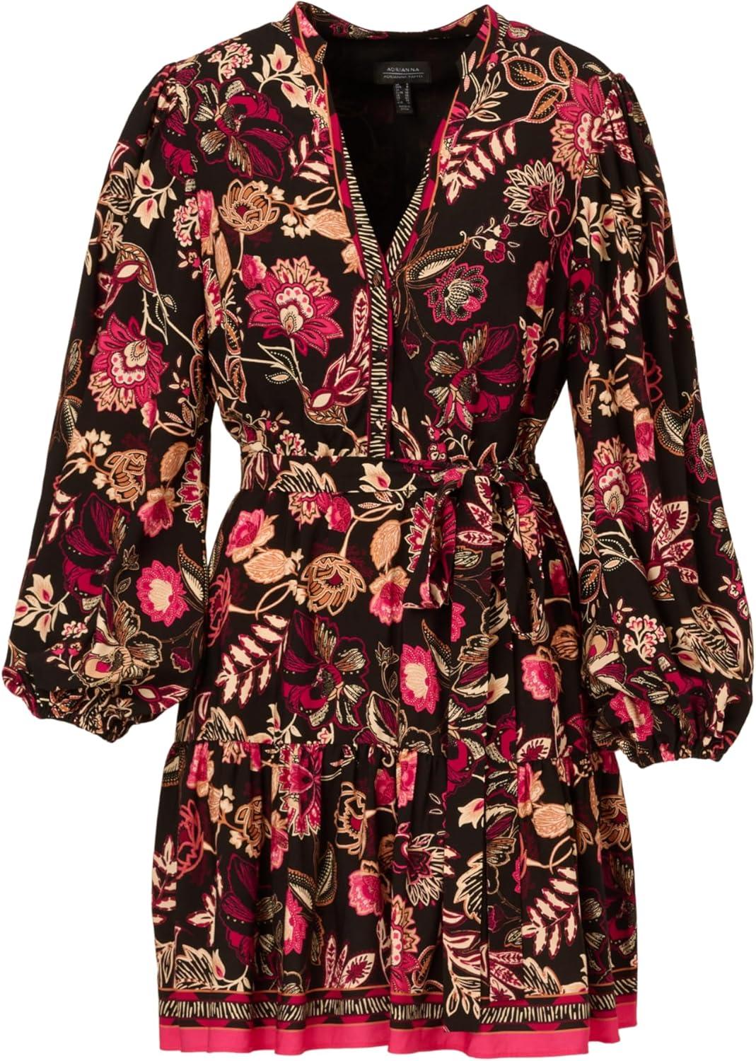imageAdrianna Papell Womens Printed Short DressBlack Multi