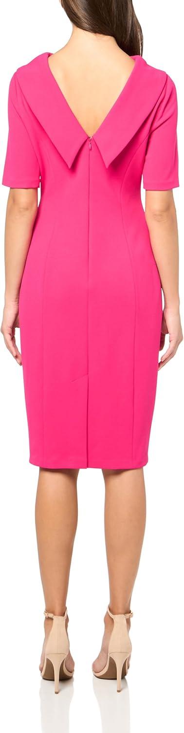 imageAdrianna Papell Womens Roll Neck Sheath with V BackGeranium