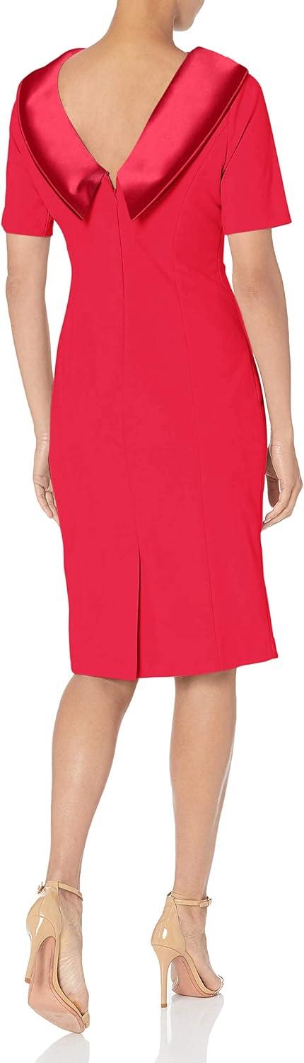imageAdrianna Papell Womens Roll Neck Sheath with V BackSpiced Apple