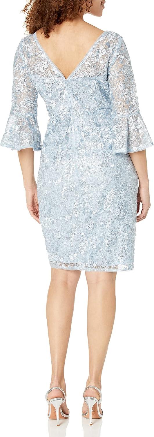 imageAdrianna Papell Womens Sequin Guipure Lace SheathSkyway