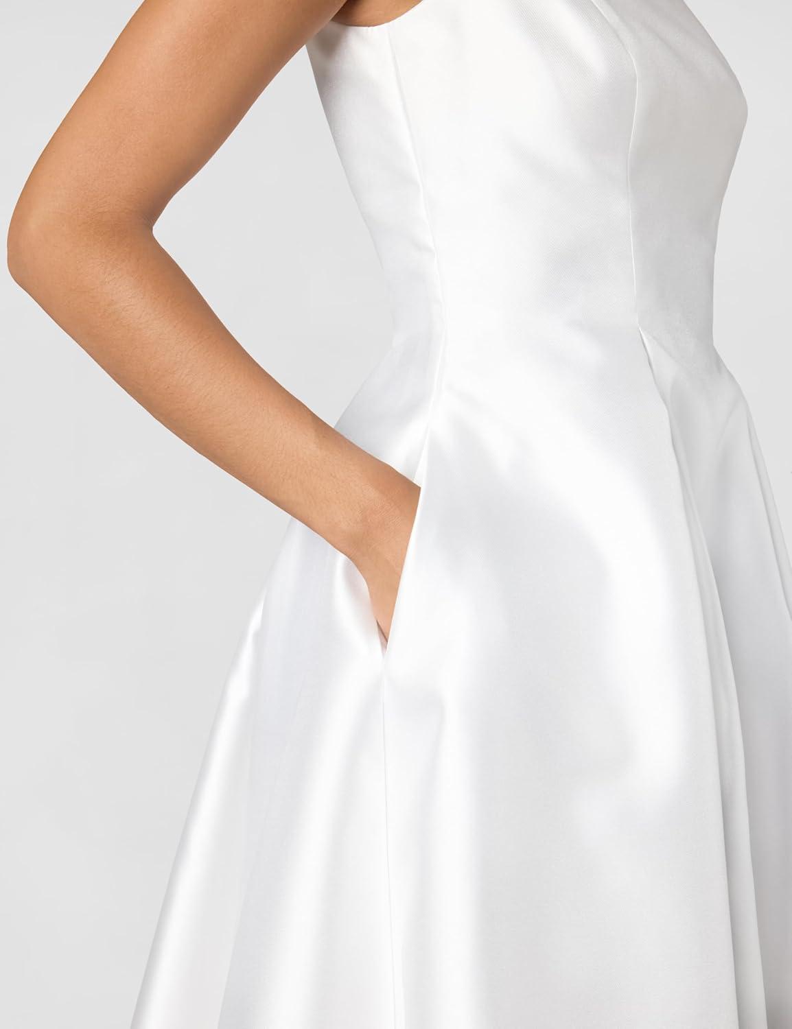 imageAdrianna Papell Womens Sleeveless MidLength Party Dress with VBackIvory