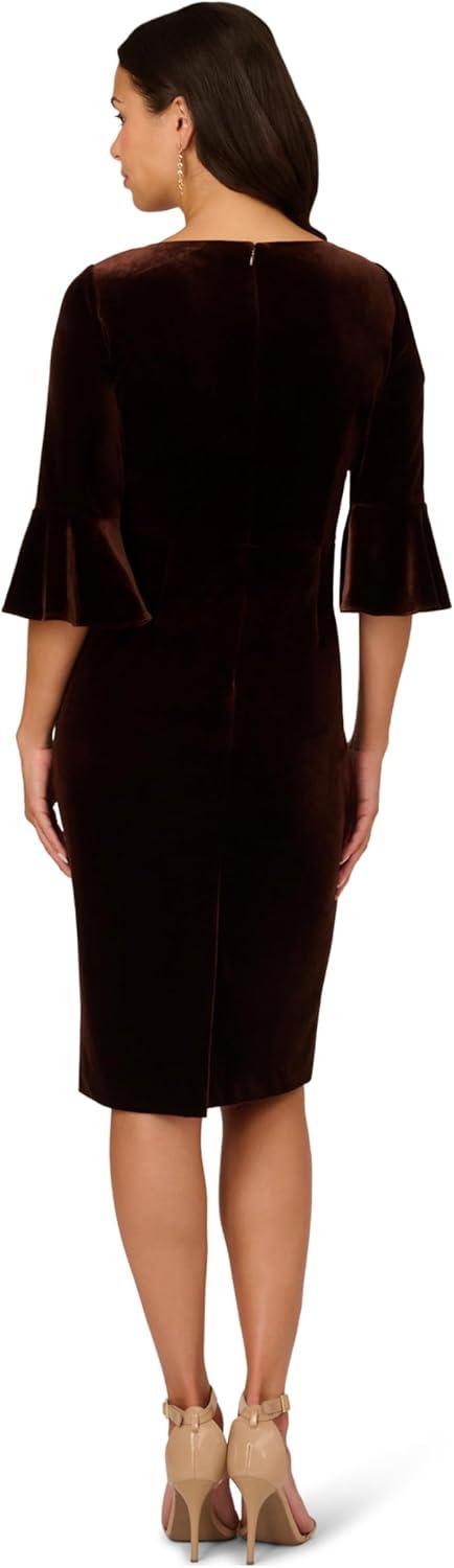 imageAdrianna Papell Womens Tie Front DressDark Brown