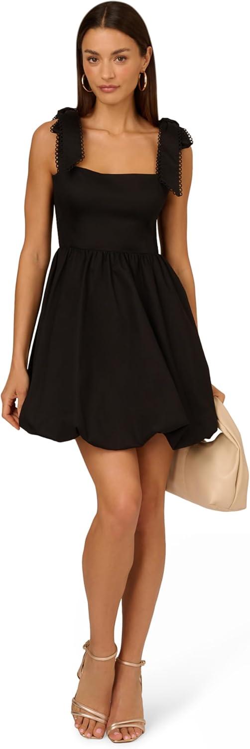 imageAdrianna Papell Womens Tie Shoulder Bubble DressBlack
