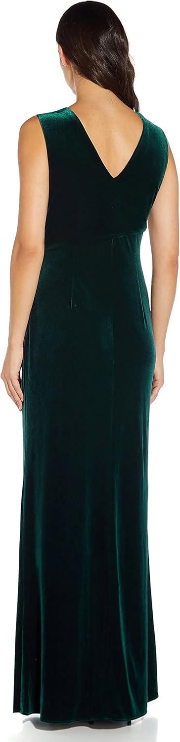 imageAdrianna Papell Womens Velvet Mermaid GownHunter