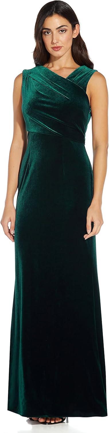 imageAdrianna Papell Womens Velvet Mermaid GownHunter