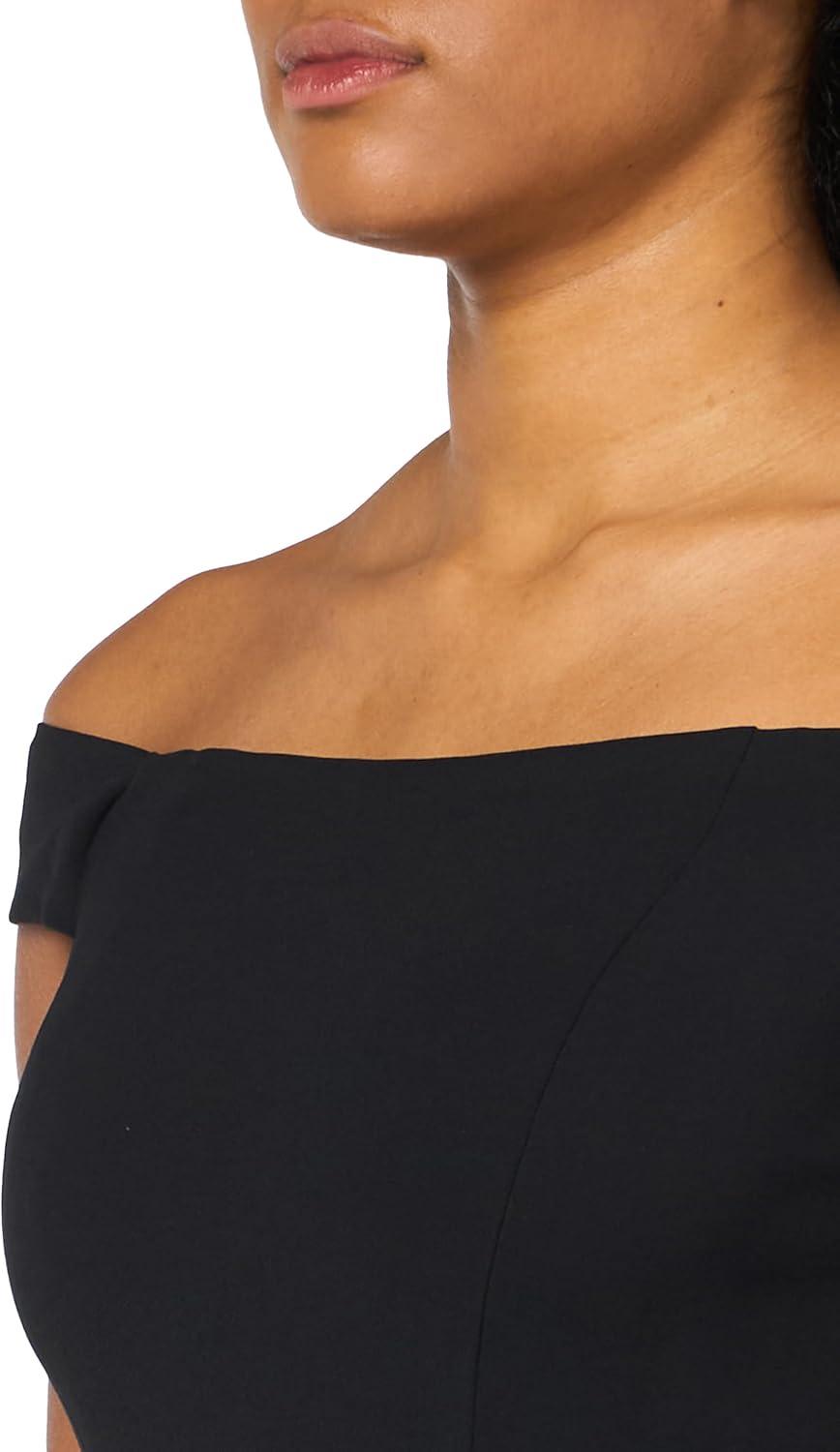 imageAdrianna Papell womens Crepe Overlay JumpsuitBlackIvory