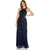 imageAdrianna Papell Womens Beaded Halter GownLight Navy