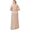 imageAdrianna Papell Womens Beaded Halter GownNude