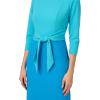 imageAdrianna Papell Womens Colorblock Tie Front DressCeruleanAzure