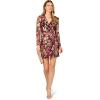 imageAdrianna Papell Womens Crinkle Foil Wrap DressFuchsiaGold